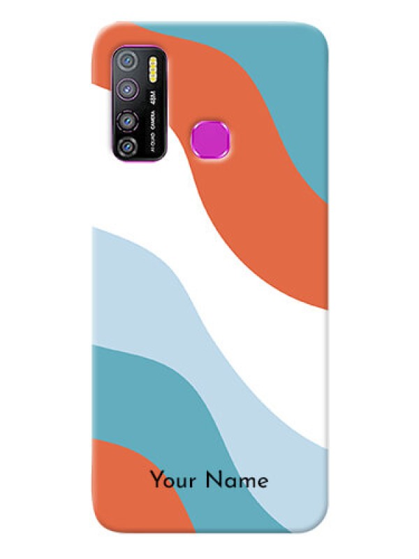 Custom Infinix Hot 9 Pro Mobile Back Covers: coloured Waves Design