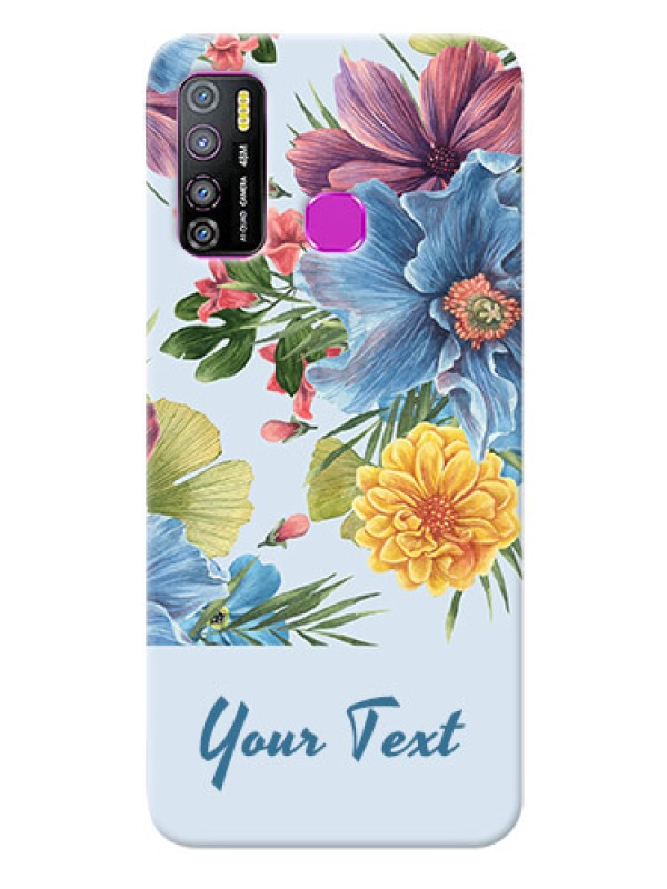 Custom Infinix Hot 9 Pro Custom Phone Cases: Stunning Watercolored Flowers Painting Design