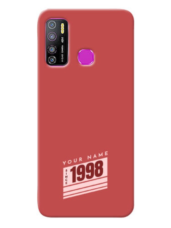 Custom Infinix Hot 9 Pro Phone Back Covers: Red custom year of birth Design