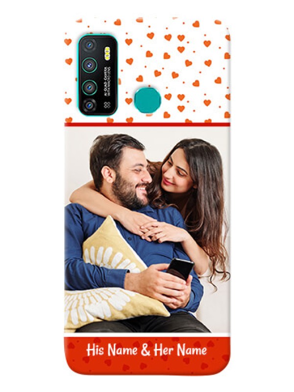 Custom Infinix Hot 9 Phone Back Covers: Orange Love Symbol Design