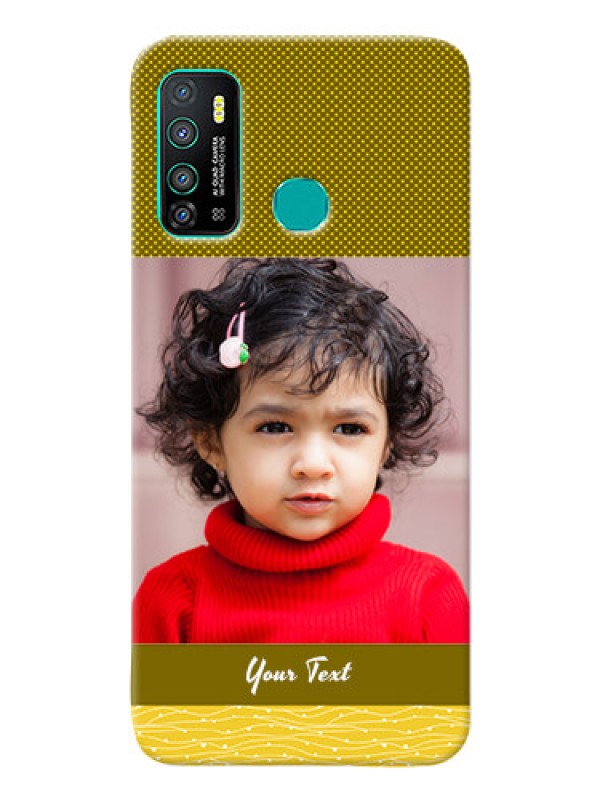 Custom Infinix Hot 9 custom mobile back covers: Simple Green Color Design