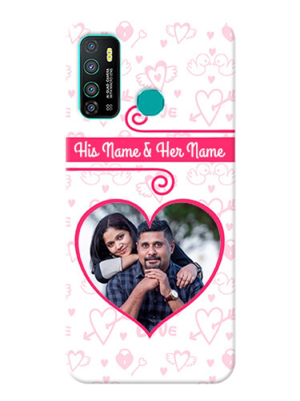 Custom Infinix Hot 9 Personalized Phone Cases: Heart Shape Love Design