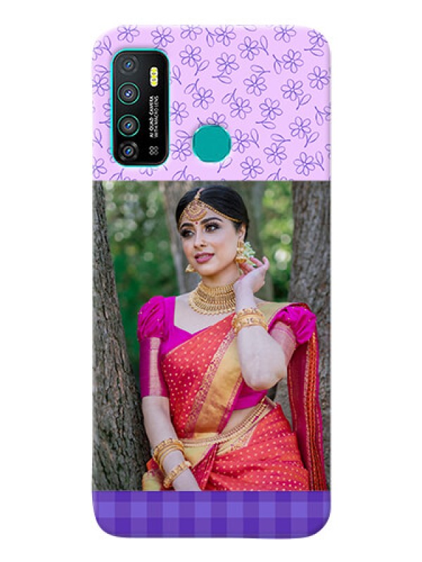 Custom Infinix Hot 9 Mobile Cases: Purple Floral Design