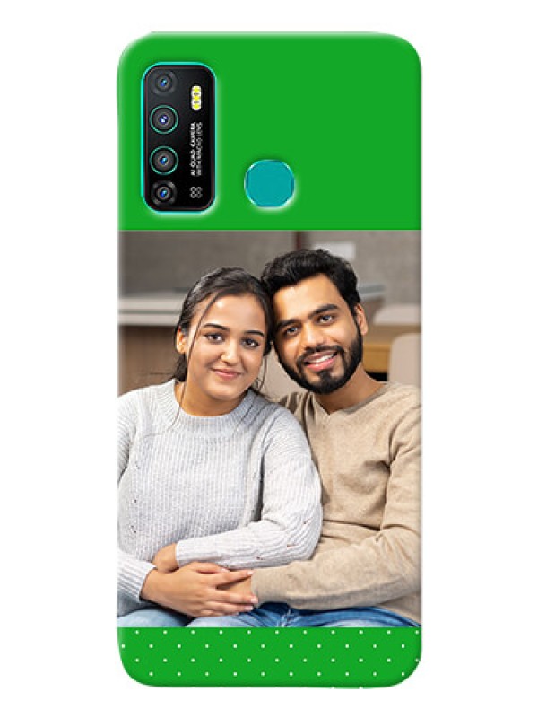Custom Infinix Hot 9 Personalised mobile covers: Green Pattern Design