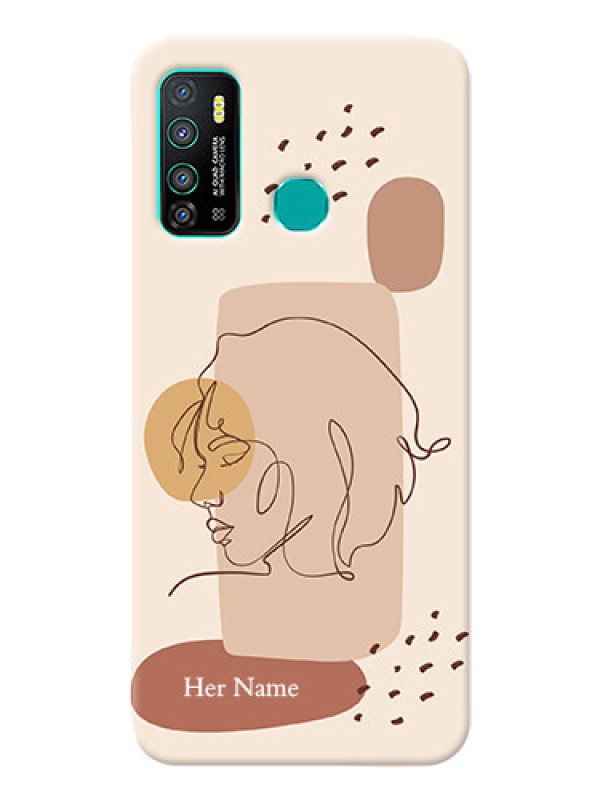 Custom Infinix Hot 9 Custom Phone Covers: Calm Woman line art Design