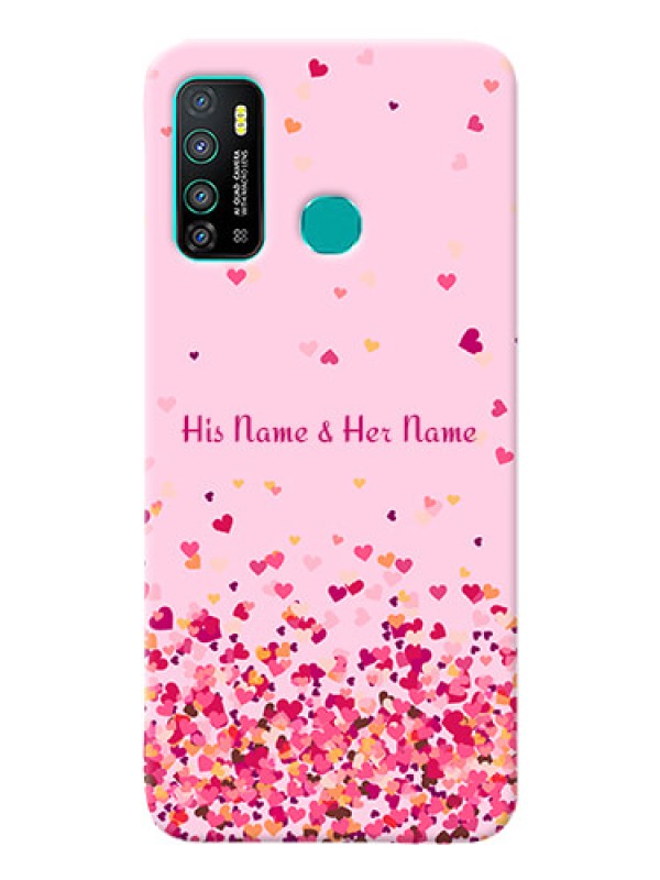 Custom Infinix Hot 9 Phone Back Covers: Floating Hearts Design