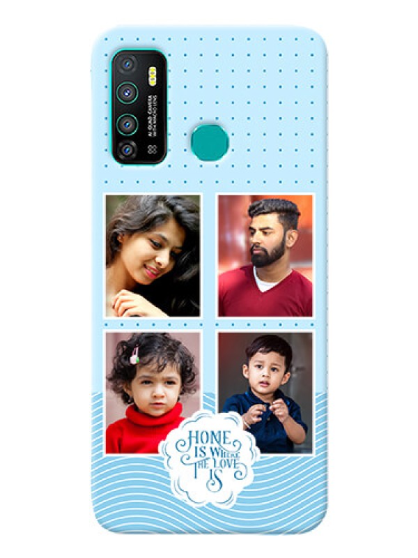 Custom Infinix Hot 9 Custom Phone Covers: Cute love quote with 4 pic upload Design
