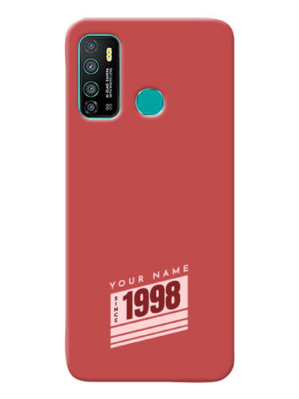Custom Infinix Hot 9 Phone Back Covers: Red custom year of birth Design