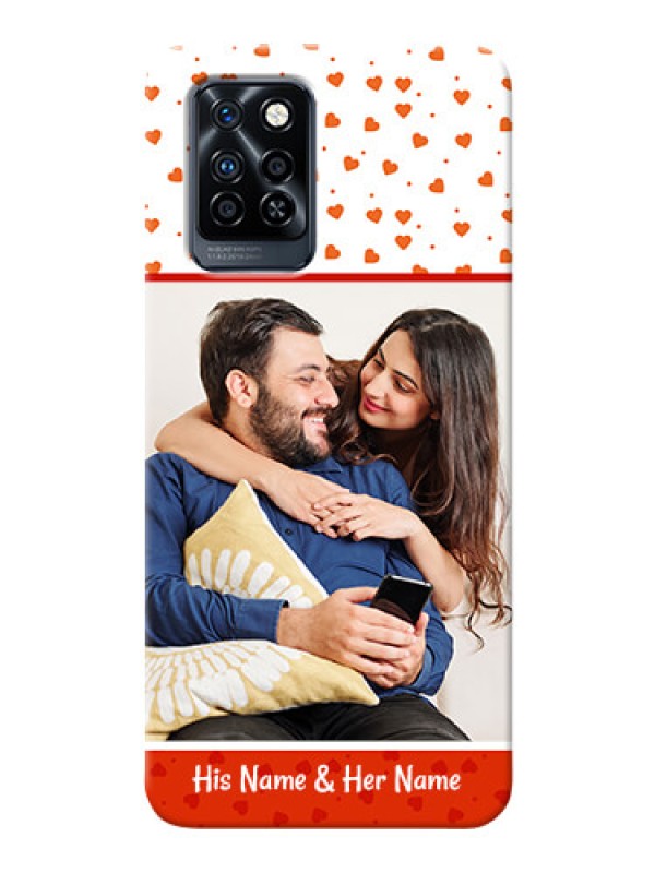 Custom Infinix Note 10 Pro Phone Back Covers: Orange Love Symbol Design