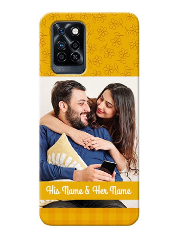 Custom Infinix Note 10 Pro mobile phone covers: Yellow Floral Design