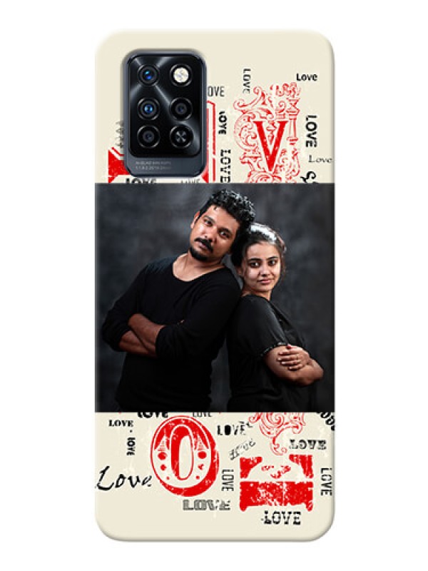 Custom Infinix Note 10 Pro mobile cases online: Trendy Love Design Case