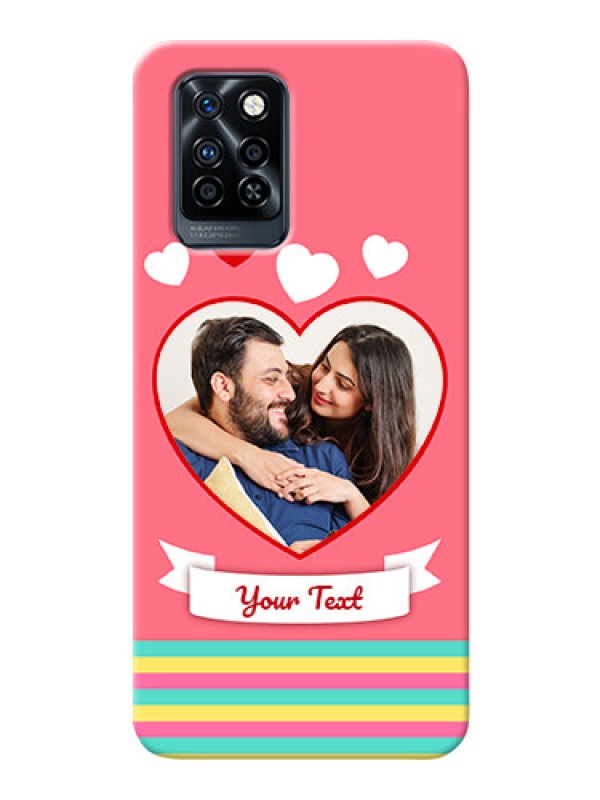 Custom Infinix Note 10 Pro Personalised mobile covers: Love Doodle Design