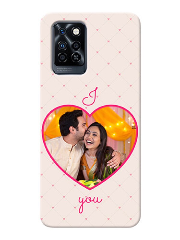 Custom Infinix Note 10 Pro Personalized Mobile Covers: Heart Shape Design