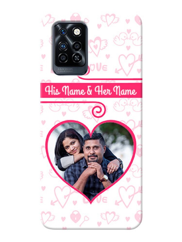 Custom Infinix Note 10 Pro Personalized Phone Cases: Heart Shape Love Design