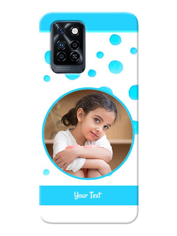 Custom Infinix Note 10 Pro Custom Phone Covers: Blue Bubbles Pattern Design
