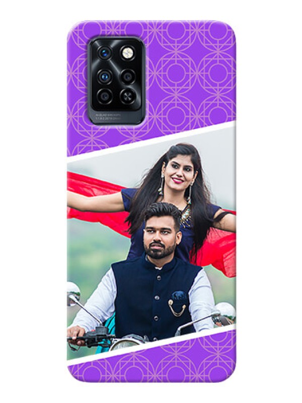 Custom Infinix Note 10 Pro mobile back covers online: violet Pattern Design
