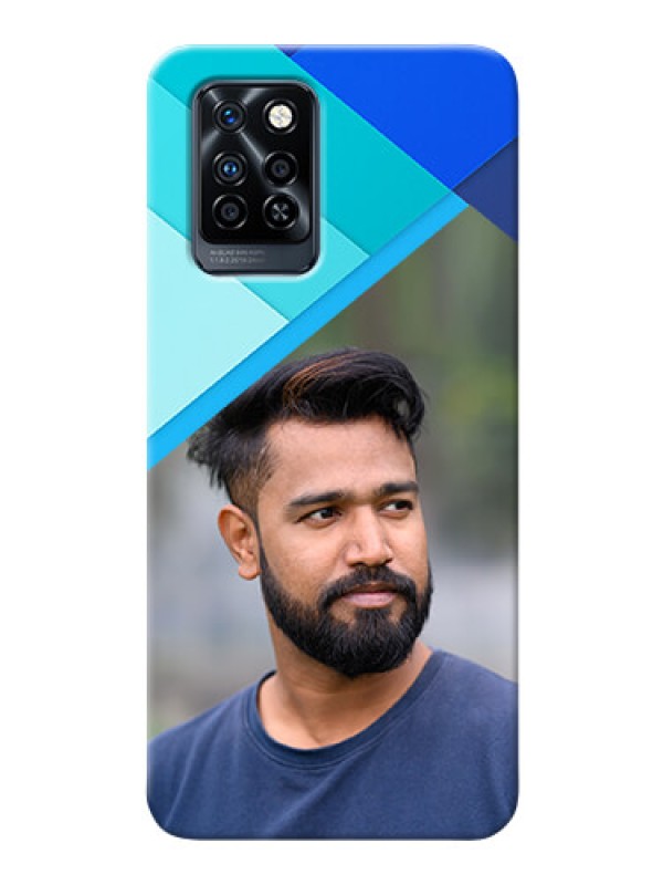 Custom Infinix Note 10 Pro Phone Cases Online: Blue Abstract Cover Design