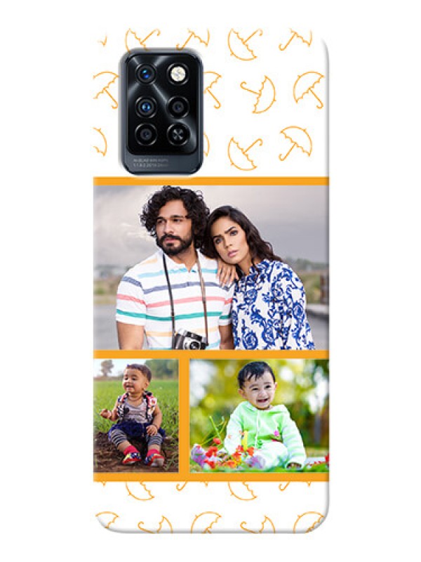 Custom Infinix Note 10 Pro Personalised Phone Cases: Yellow Pattern Design