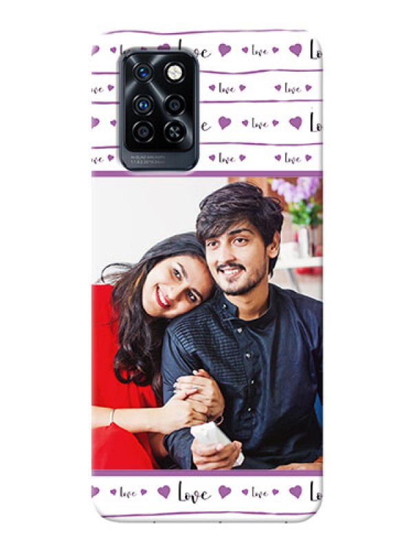 Custom Infinix Note 10 Pro Mobile Back Covers: Couples Heart Design