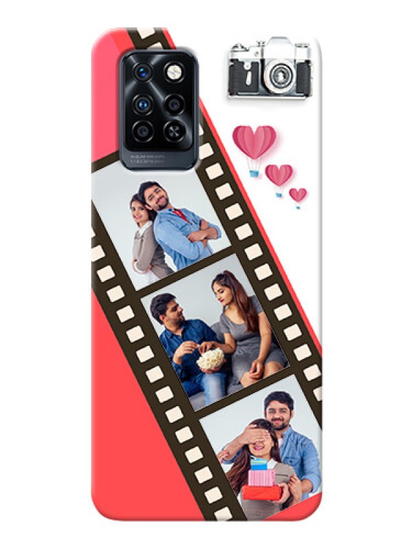 Custom Infinix Note 10 Pro custom phone covers: 3 Image Holder with Film Reel