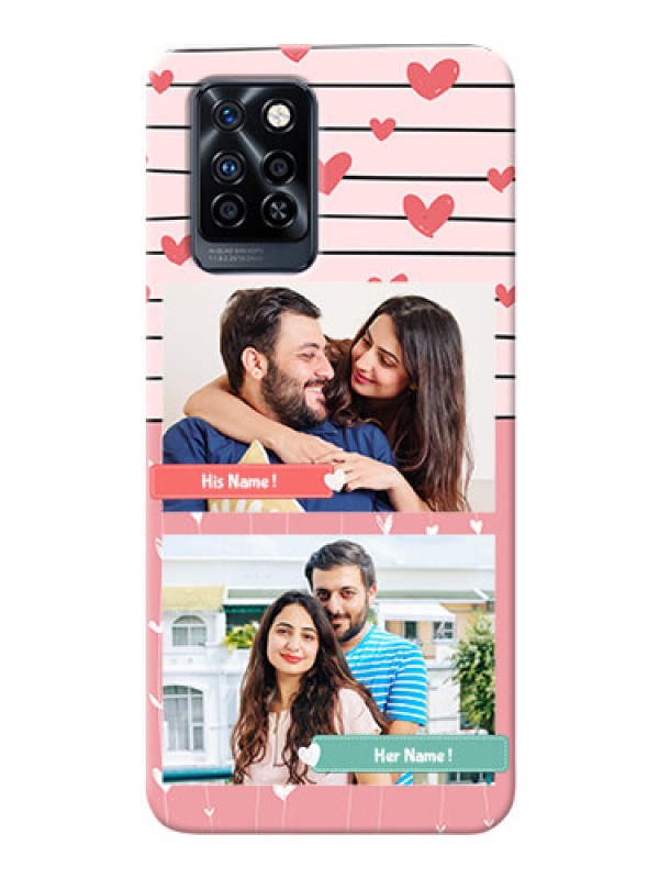 Custom Infinix Note 10 Pro custom mobile covers: Photo with Heart Design