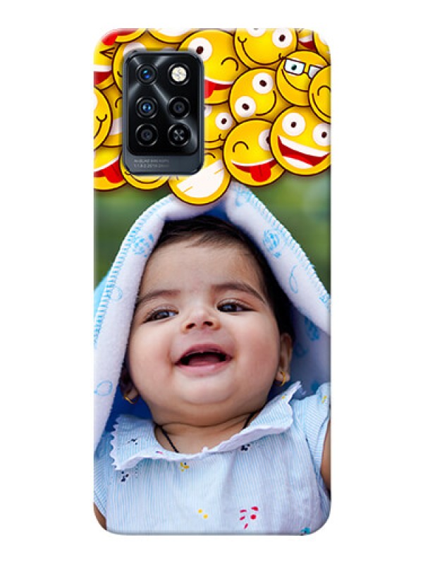 Custom Infinix Note 10 Pro Custom Phone Cases with Smiley Emoji Design