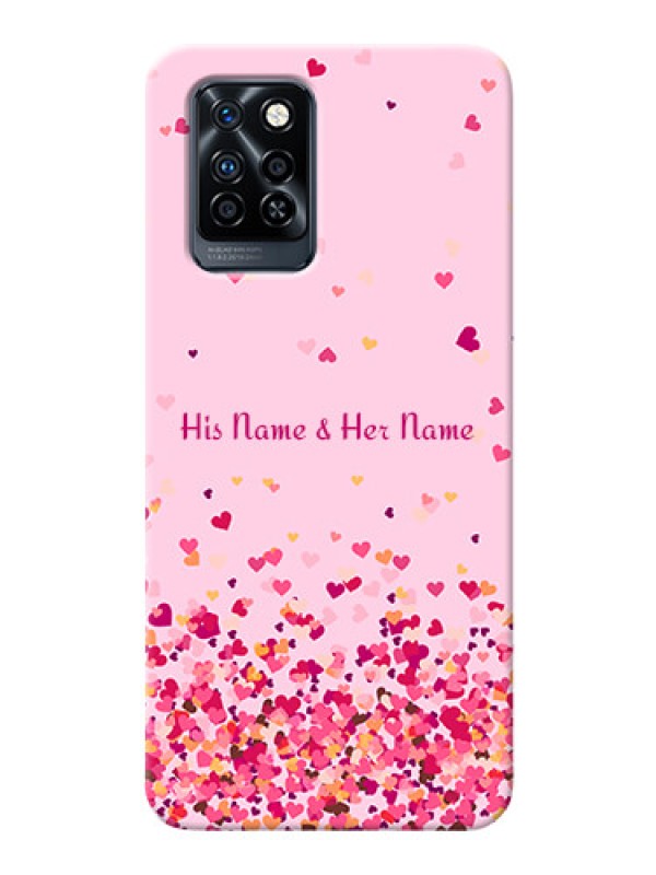 Custom Infinix Note 10 Pro Phone Back Covers: Floating Hearts Design