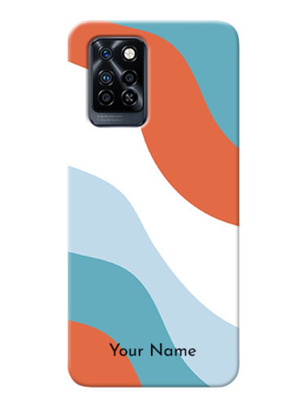 Custom Infinix Note 10 Pro Mobile Back Covers: coloured Waves Design