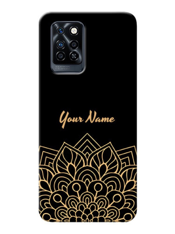 Custom Infinix Note 10 Pro Back Covers: Golden mandala Design