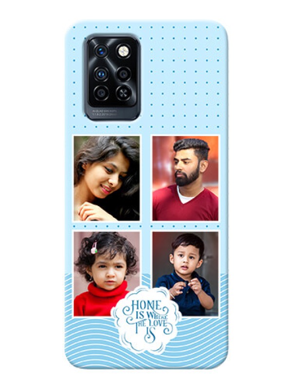 Custom Infinix Note 10 Pro Custom Phone Covers: Cute love quote with 4 pic upload Design