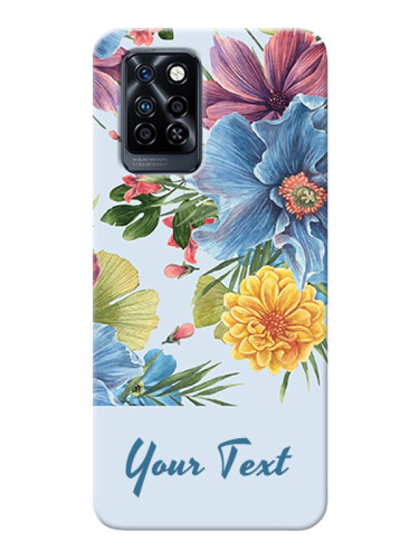 Custom Infinix Note 10 Pro Custom Phone Cases: Stunning Watercolored Flowers Painting Design