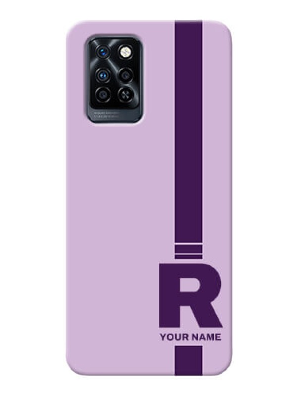 Custom Infinix Note 10 Pro Custom Phone Covers: Simple dual tone stripe with name Design