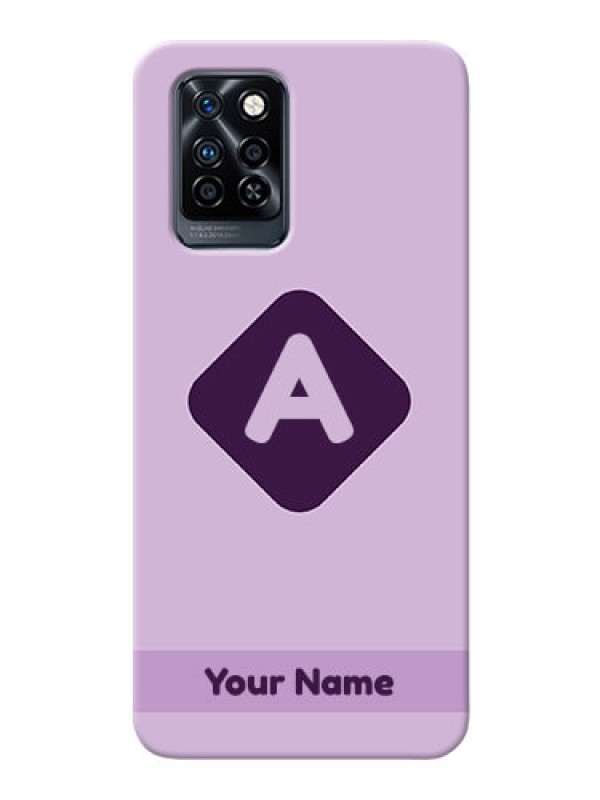 Custom Infinix Note 10 Pro Custom Mobile Case with Custom Letter in curved badge Design