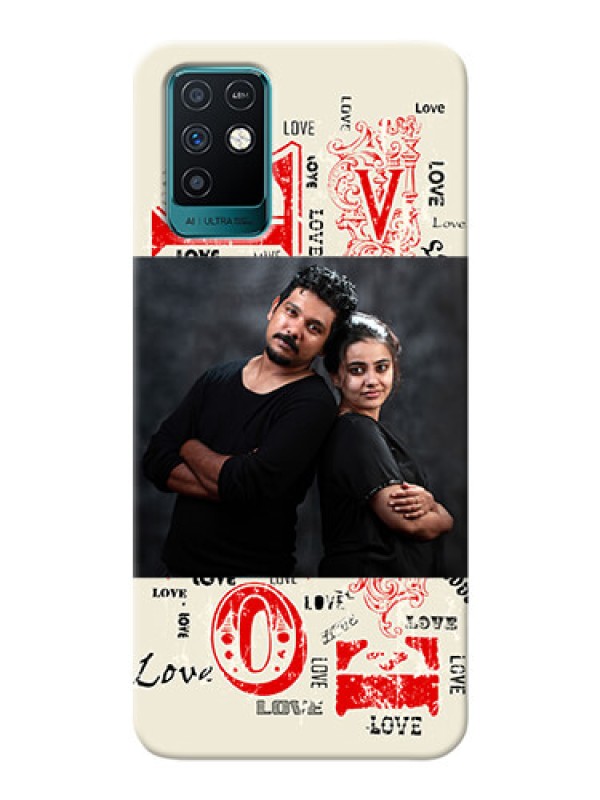 Custom Infinix Note 10 mobile cases online: Trendy Love Design Case