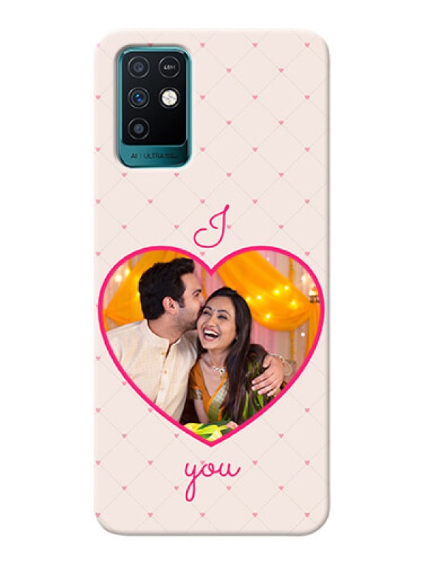 Custom Infinix Note 10 Personalized Mobile Covers: Heart Shape Design