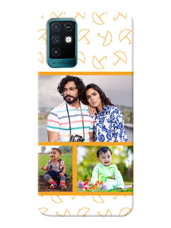 Custom Infinix Note 10 Personalised Phone Cases: Yellow Pattern Design