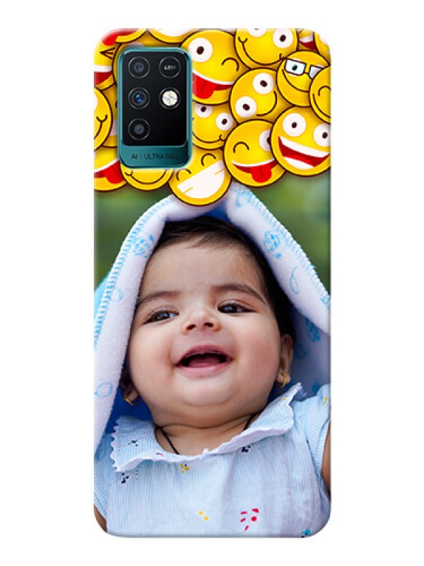 Custom Infinix Note 10 Custom Phone Cases with Smiley Emoji Design