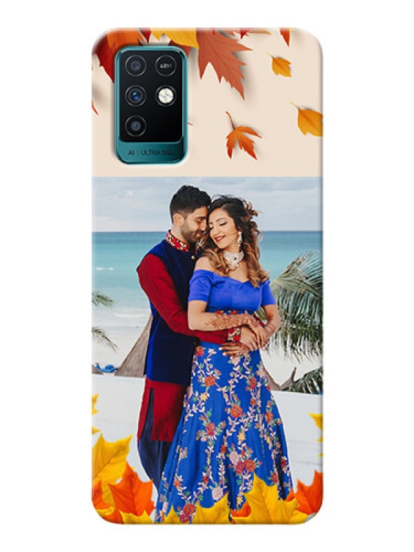 Custom Infinix Note 10 Mobile Phone Cases: Autumn Maple Leaves Design