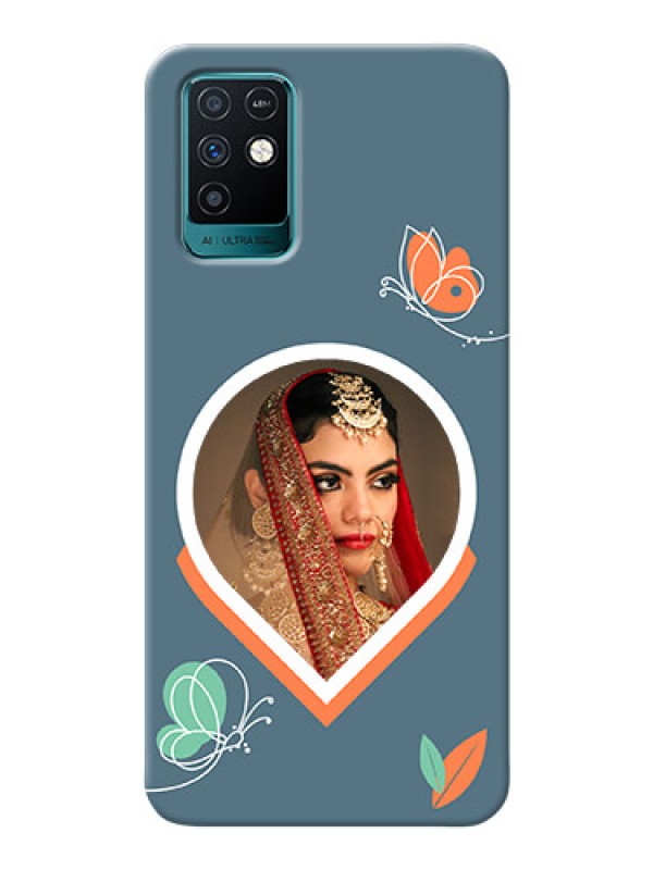 Custom Infinix Note 10 Custom Mobile Case with Droplet Butterflies Design