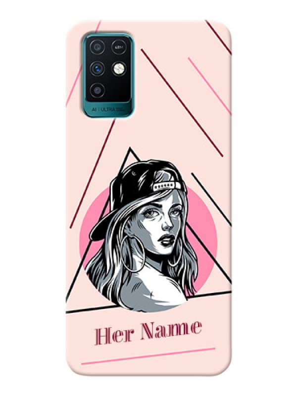 Custom Infinix Note 10 Custom Phone Cases: Rockstar Girl Design