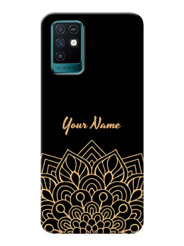 Custom Infinix Note 10 Back Covers: Golden mandala Design