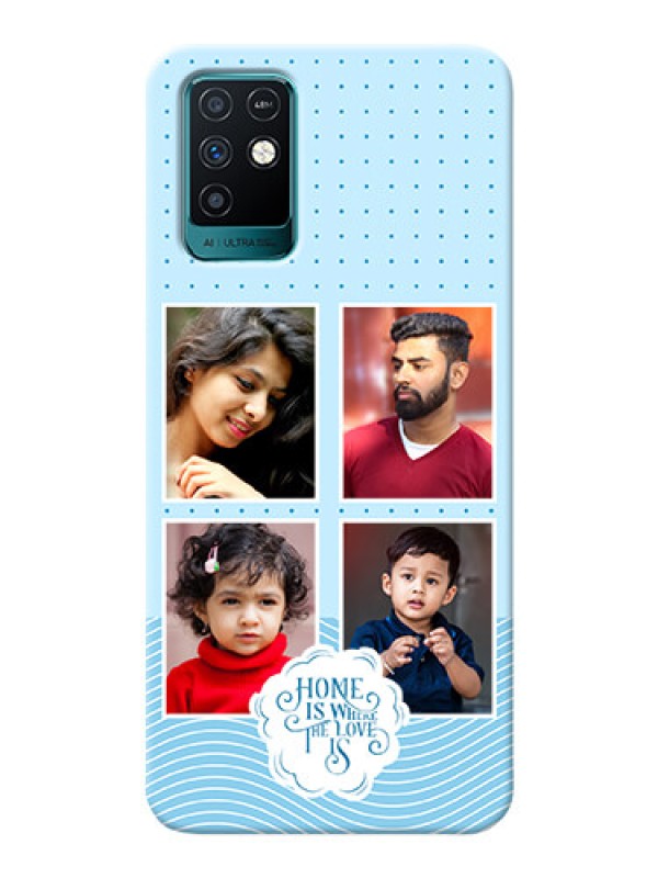 Custom Infinix Note 10 Custom Phone Covers: Cute love quote with 4 pic upload Design