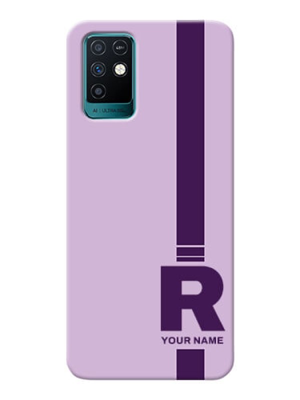 Custom Infinix Note 10 Custom Phone Covers: Simple dual tone stripe with name Design