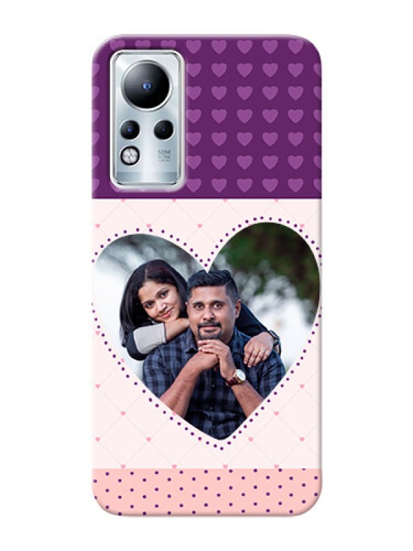 Custom Infinix Note 11 Mobile Back Covers: Violet Love Dots Design