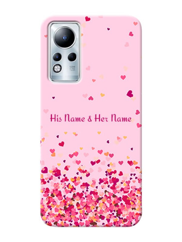Custom Infinix Note 11 Phone Back Covers: Floating Hearts Design