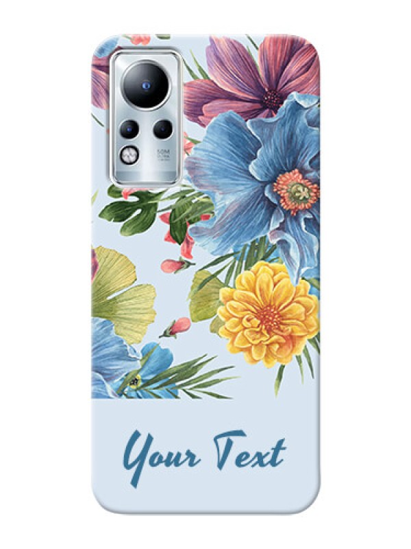 Custom Infinix Note 11 Custom Phone Cases: Stunning Watercolored Flowers Painting Design