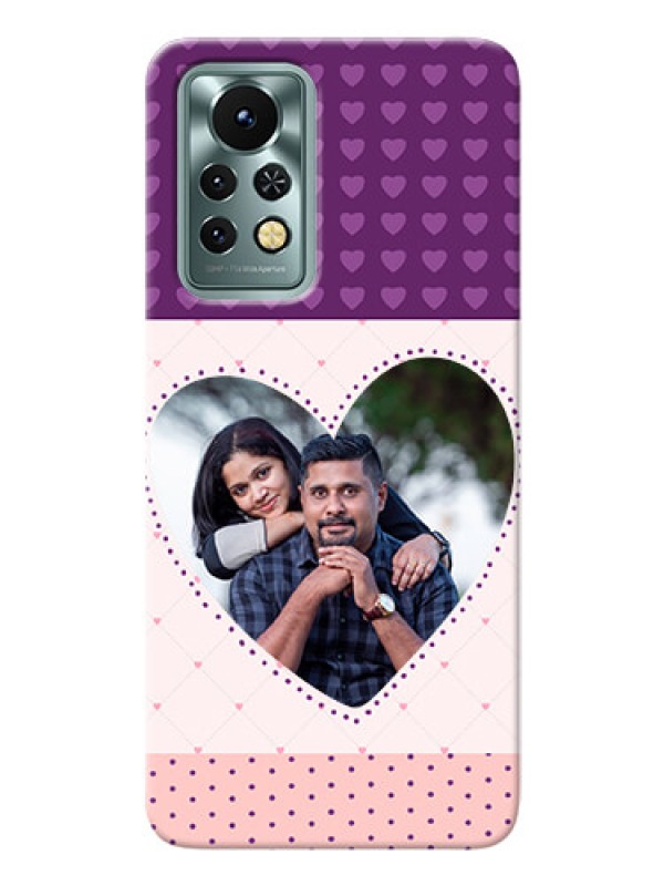 Custom Infinix Note 11s Mobile Back Covers: Violet Love Dots Design