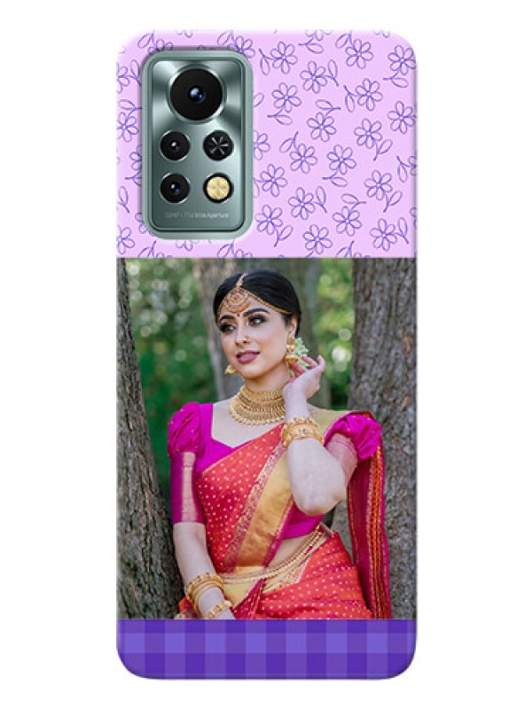 Custom Infinix Note 11s Mobile Cases: Purple Floral Design