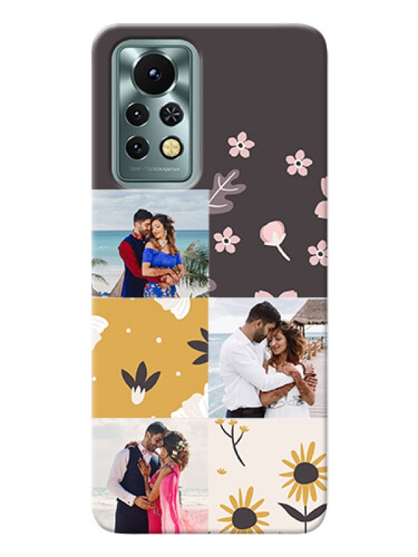 Custom Infinix Note 11s phone cases online: 3 Images with Floral Design