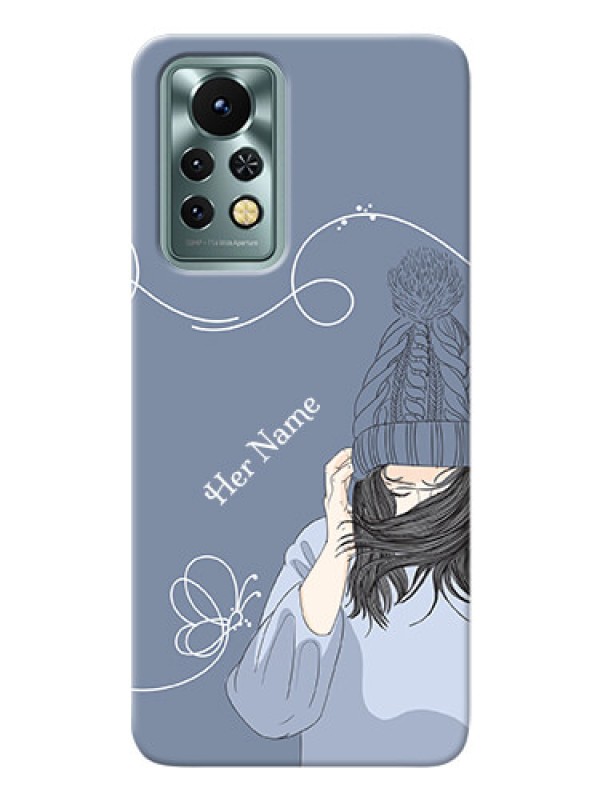 Custom Infinix Note 11S Custom Mobile Case with Girl in winter outfit Design